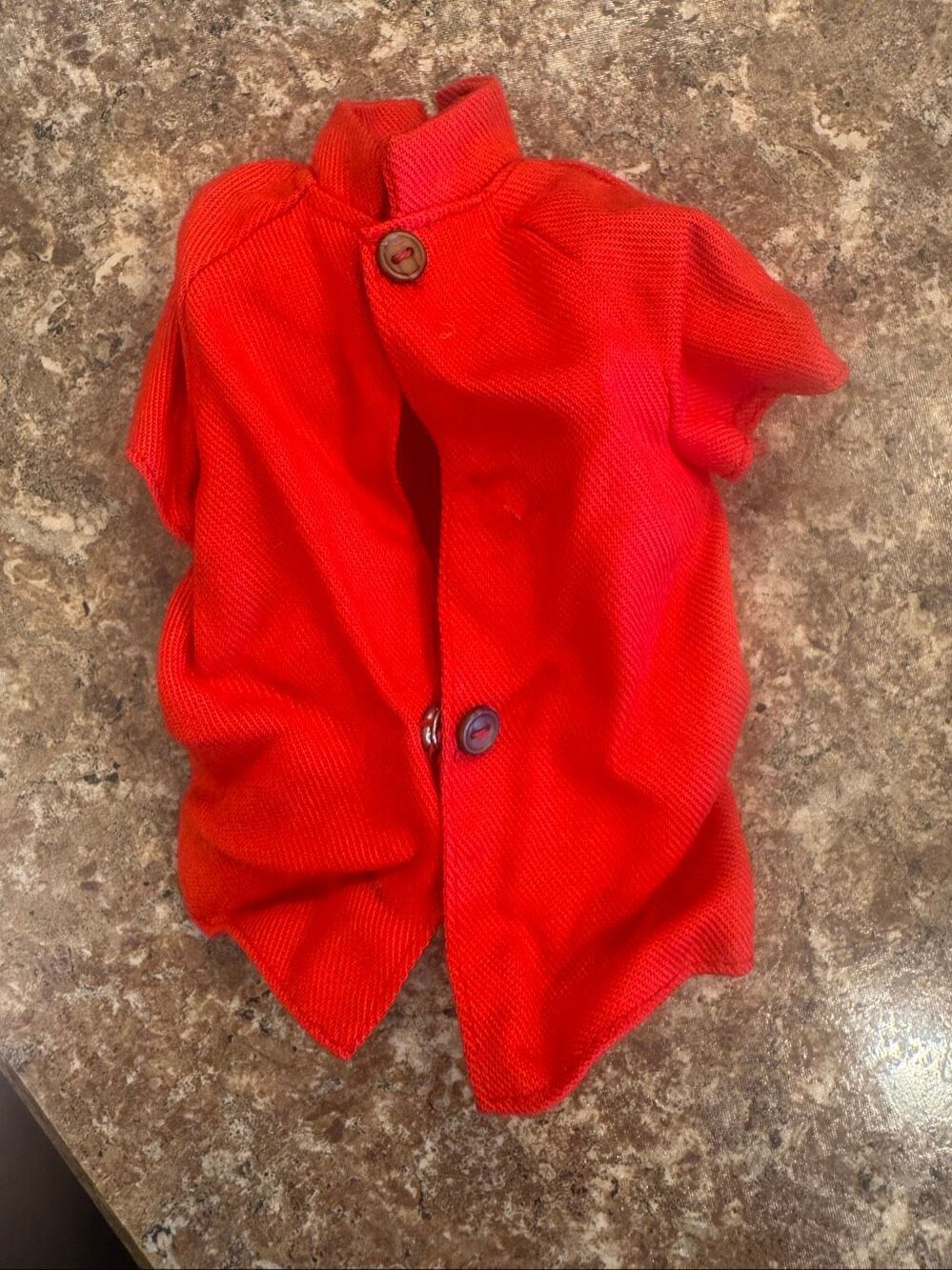 Vintage 1969 Mattel Talking Ken #1111 Red Nehru Jacket Missing Button